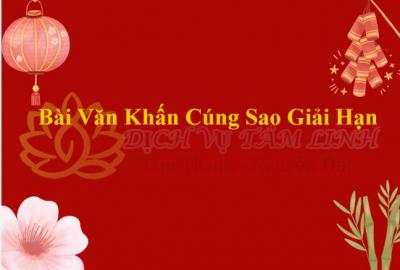 Bài Văn Khấn Cúng Sao Giải Hạn