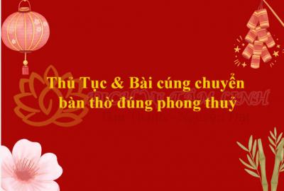 Thủ Tục & Bài cúng chuyển bàn thờ đúng phong thuỷ